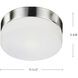 Lomita 2 Light 11.5 inch Brushed Nickel Flush Mount Ceiling Light