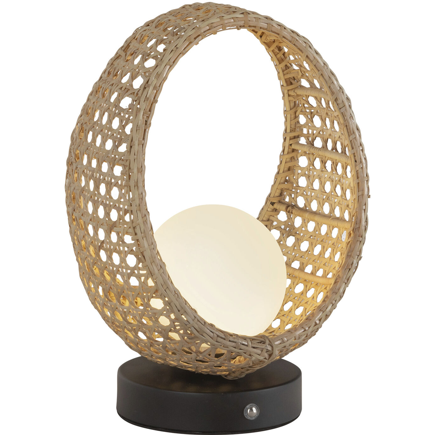 Lanai 10.63 inch 3.00 watt Black/Opal Glass Table Lamp Portable Light