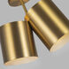 Keiko 2 Light 6 inch Brushed Gold Semi-Flush Mount Ceiling Light