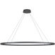 Ovale Linear Pendant Ceiling Light in Black
