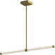 Blade LED 32 inch Brushed Gold Linear Pendant Ceiling Light