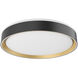 Essex LED 15.75 inch Black and Gold Flush Mount Ceiling Light
