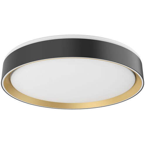 Essex LED 15.75 inch Black and Gold Flush Mount Ceiling Light