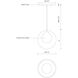 Bolla LED 5.5 inch Chrome Pendant Ceiling Light in Clear Glass Shade