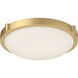 Floyd LED 11 inch Brushed Gold Flush Mount Ceiling Light