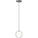 Bolla Pendant Ceiling Light in Chrome, Clear Glass Shade
