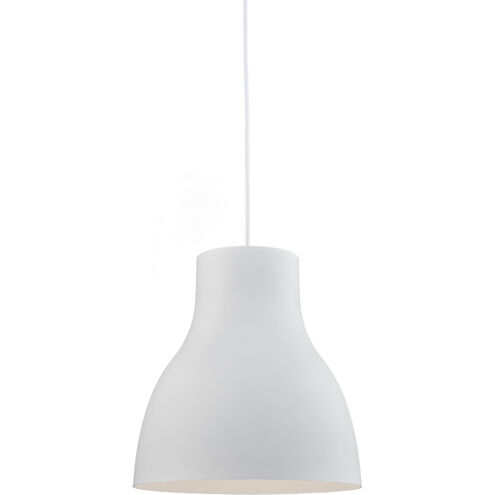 Cradle 1 Light 15.75 inch White Pendant Ceiling Light