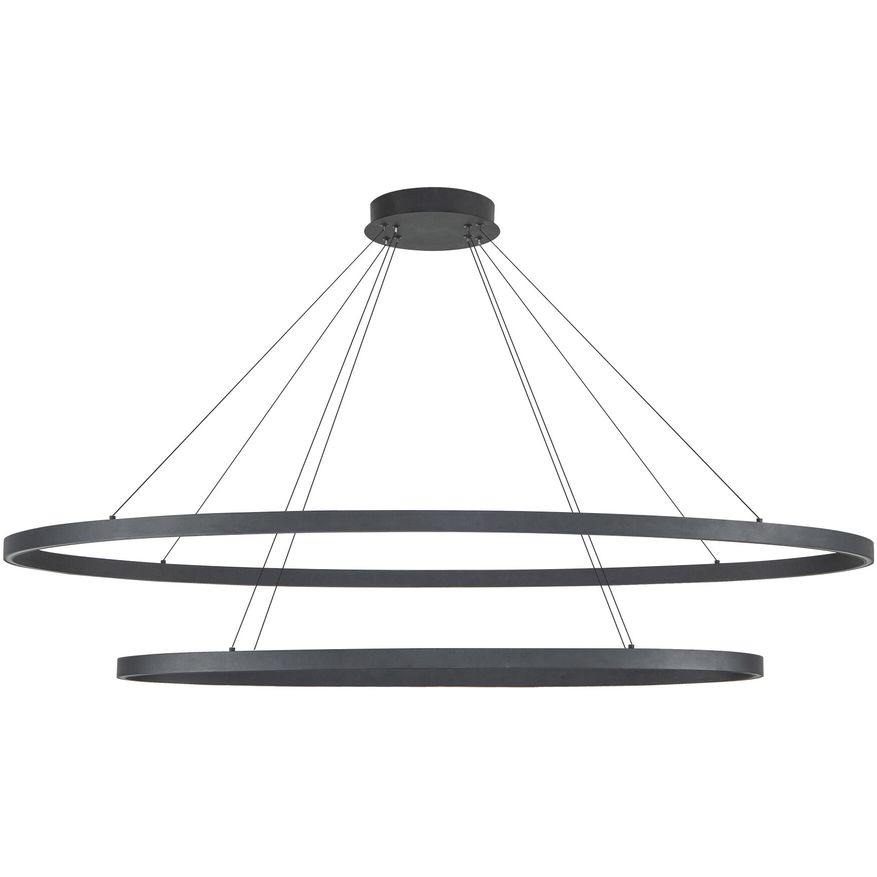 Ovale LED 28.25 inch Black Chandelier Ceiling Light