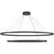 Ovale LED 28.25 inch Black Chandelier Ceiling Light