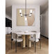 Nola 5 Light 30.63 inch Black Chandelier Ceiling Light in Glossy Opal Glass Shade