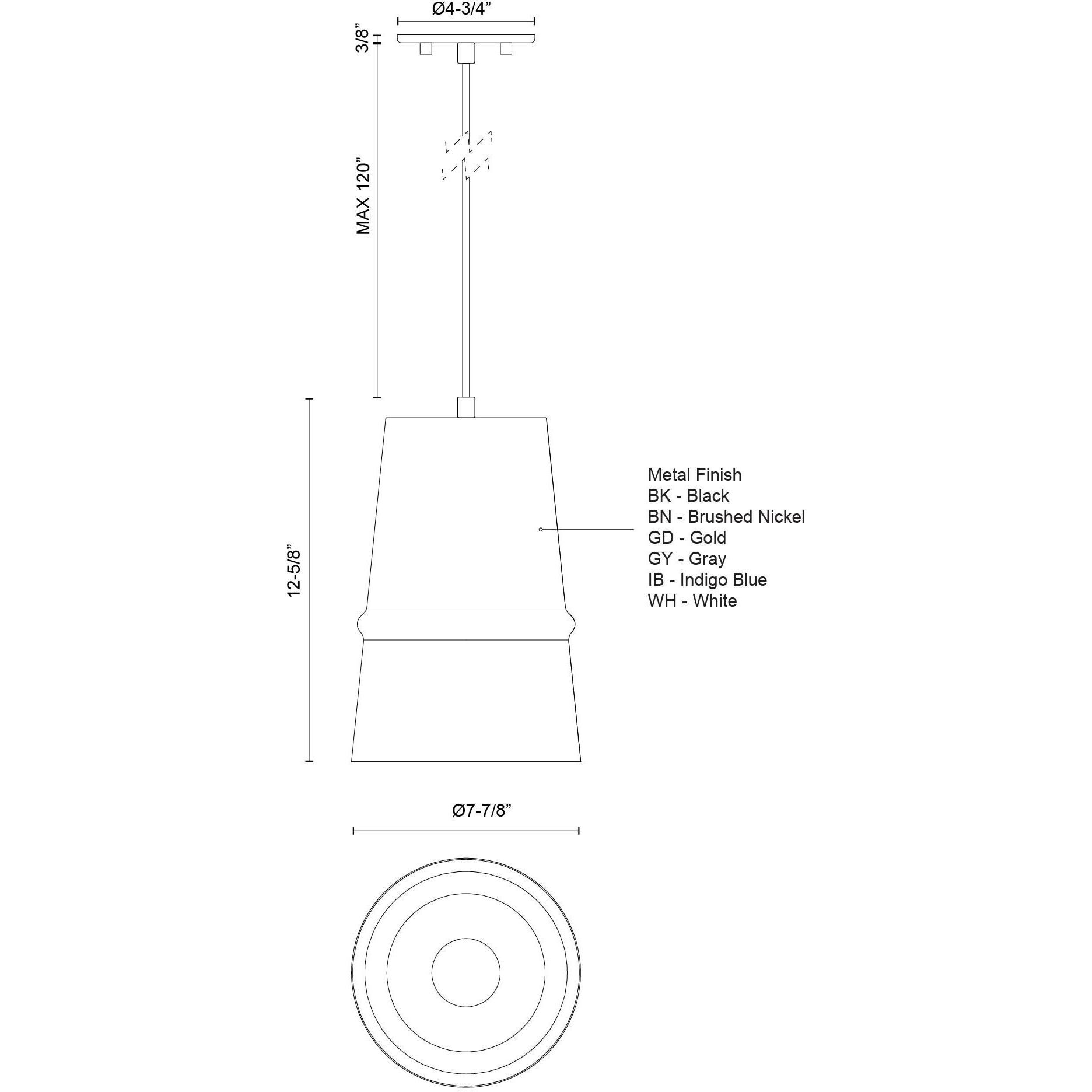 Castor 1 Light 7.88 inch Brushed Nickel Pendant Ceiling Light