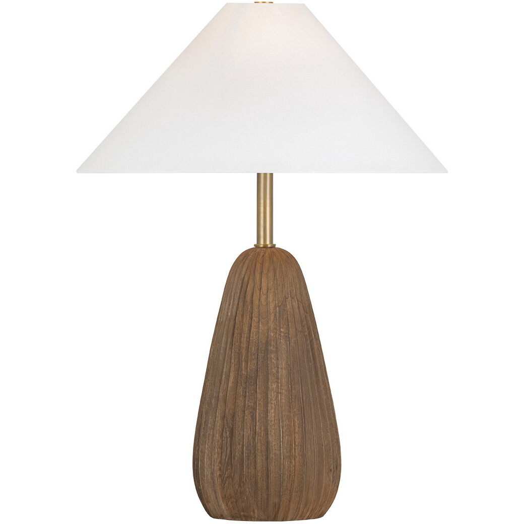 Heartwood 26.5 inch 15 watt Patina Brass Table Lamp Portable Light
