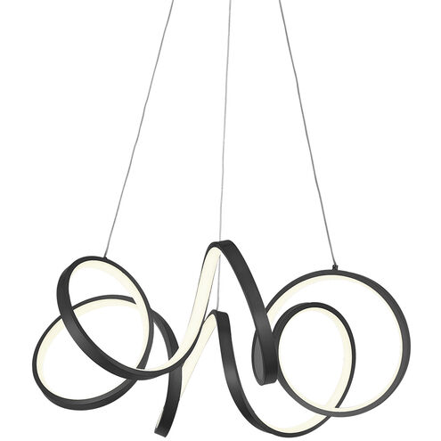 Synergy LED 23.75 inch Black Chandelier Ceiling Light