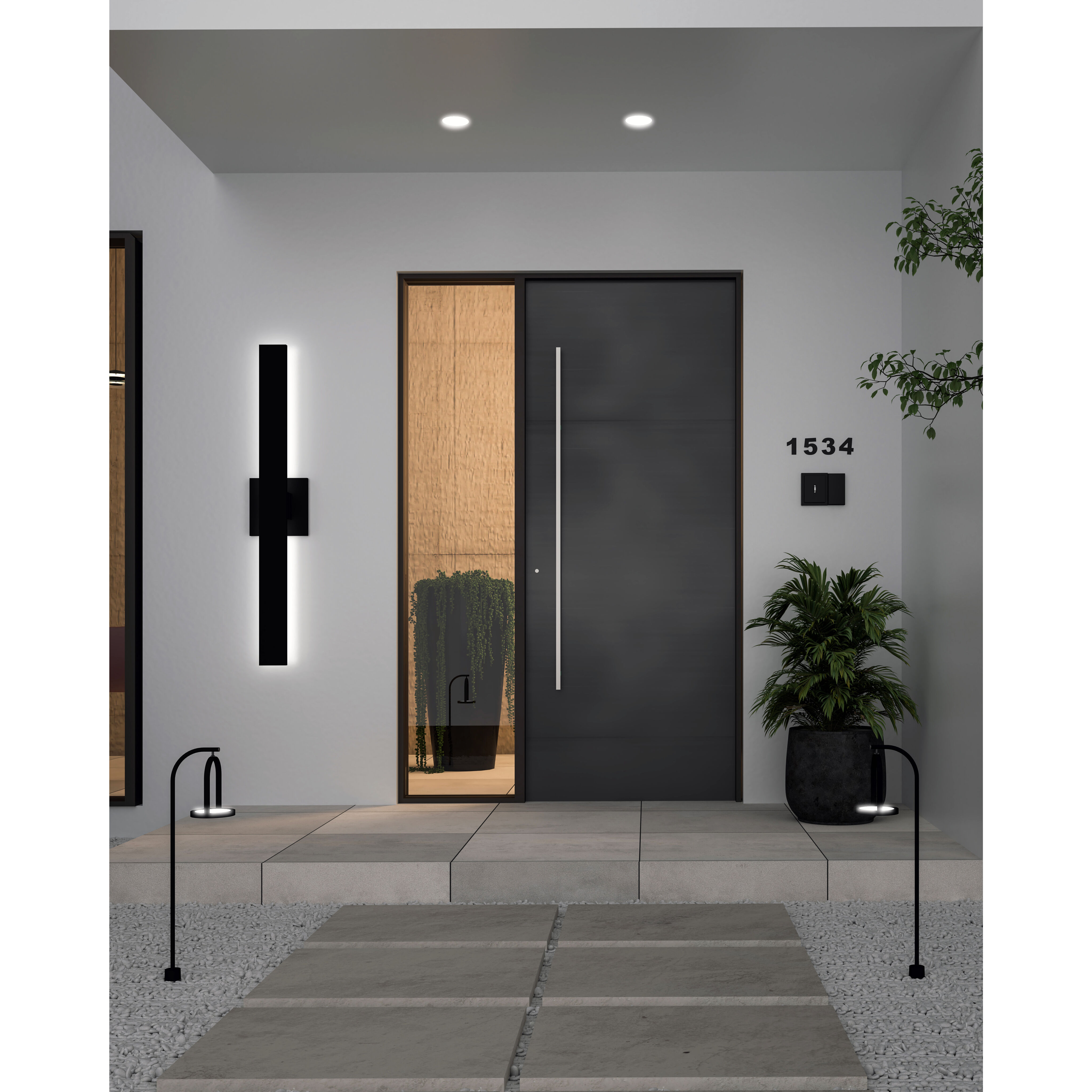 Vesta All-terior Wall Light in Black