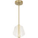 Mulberry LED 10.88 inch Brushed Gold/Light Guide Pendant Ceiling Light