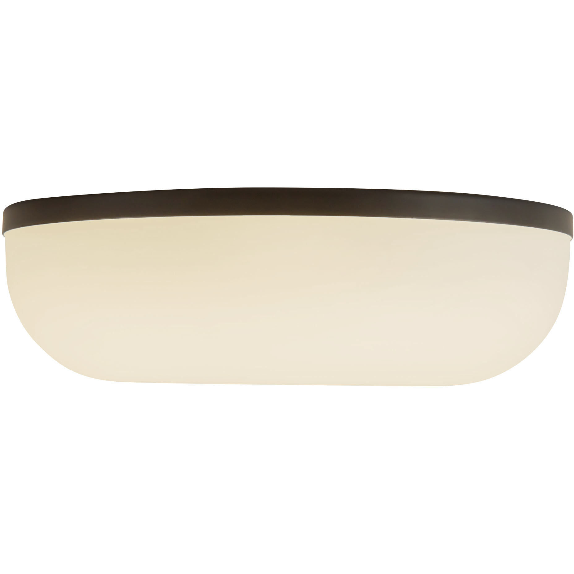 Jada 12 inch Black and Opal Glass Flush Mount Ceiling Light
