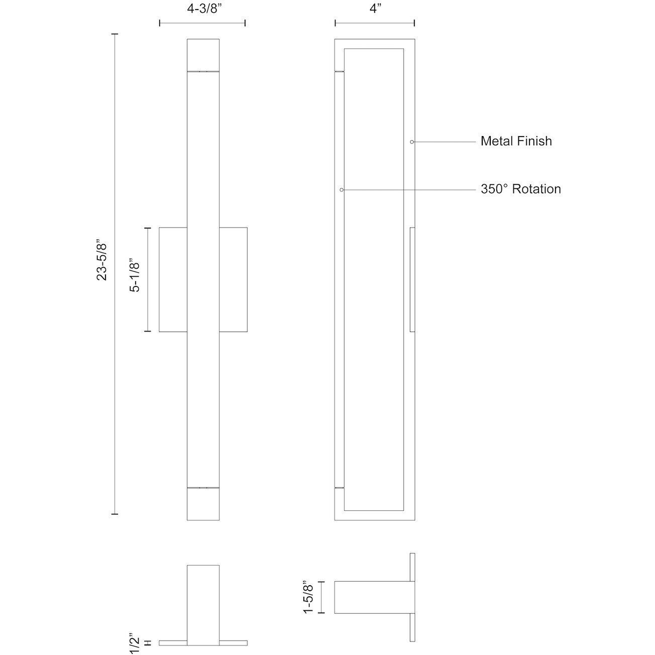 Swivel Wall Sconce Wall Light in White