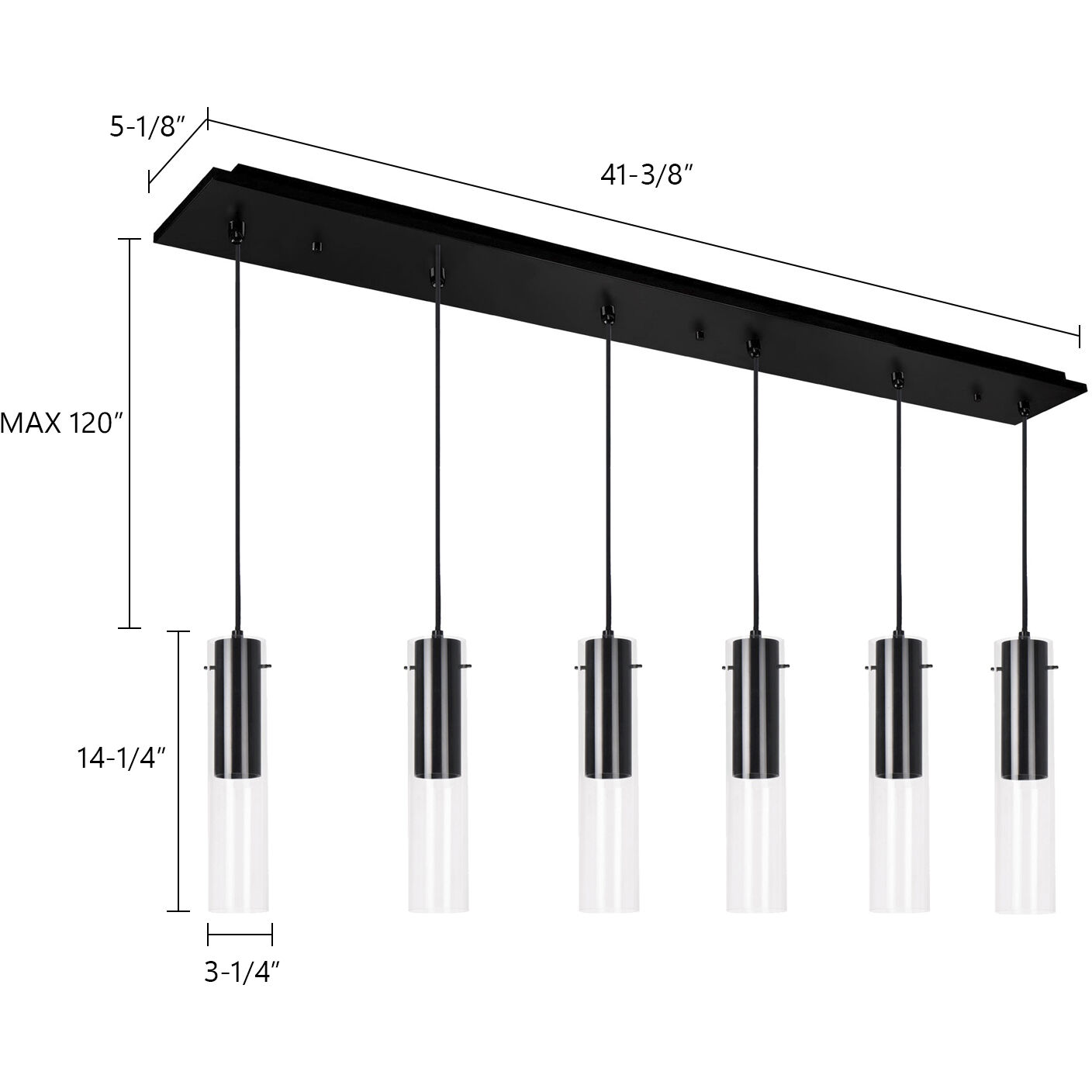 Lena Multi Pendant Ceiling Light in Chrome