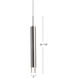 Pendula LED 2 inch Brushed Nickel Pendant Ceiling Light