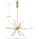 Sirius Minor LED 32.25 inch Brushed Gold Chandelier Ceiling Light