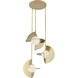 Scorpio LED 27.25 inch Metallic Brass/Opal Glass Chandelier Ceiling Light