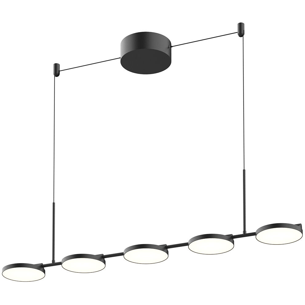 Novel LED 37 inch Black Linear Pendant Ceiling Light