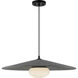 Cruz Pendant Ceiling Light in Felt - Gray, Felt Shade
