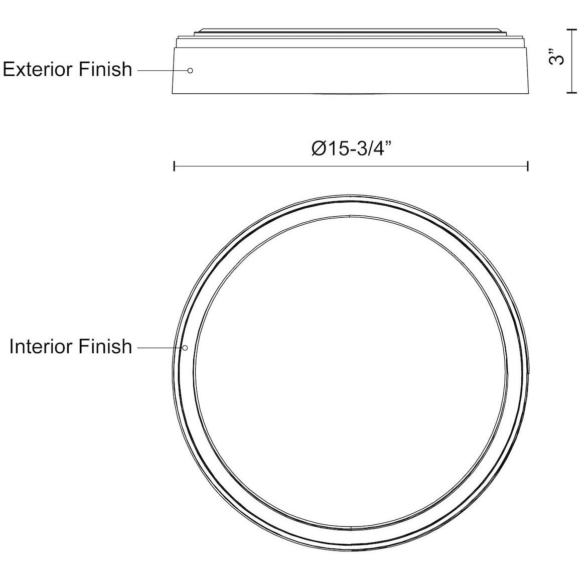 Essex LED 15.75 inch White/Walnut Flush Mount Ceiling Light in White and Walnut