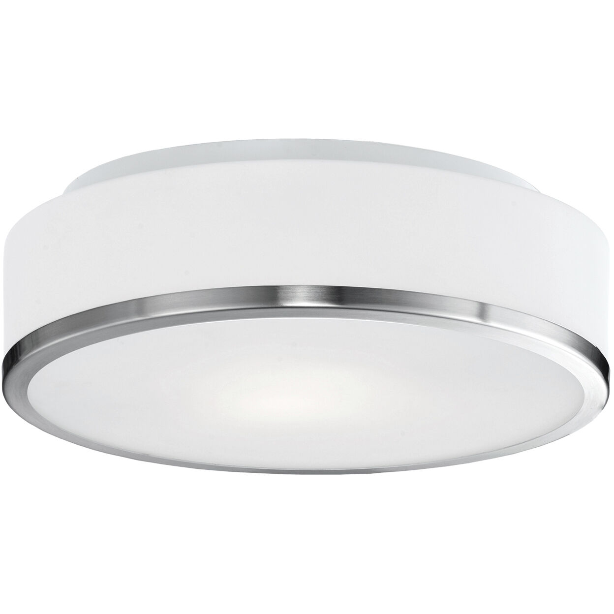 Charlie 2 Light 11.5 inch Brushed Nickel Flush Mount Ceiling Light