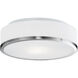 Charlie 2 Light 11.5 inch Brushed Nickel Flush Mount Ceiling Light