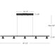 Dune LED 47.5 inch Black Linear Pendant Ceiling Light