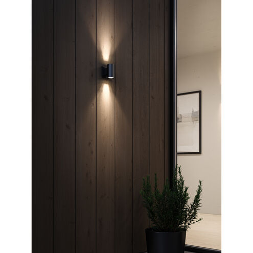 Runyon LED 6 inch Black Outdoor Wall Sconce