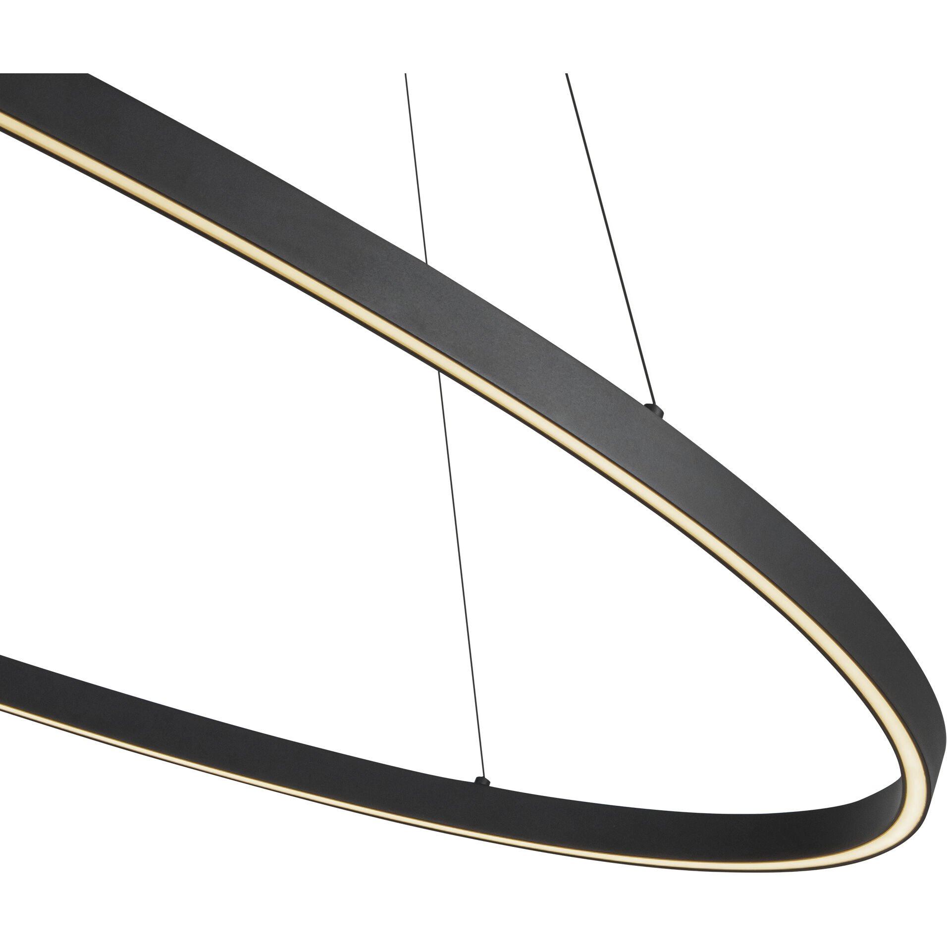 Ovale LED 53.75 inch Black Linear Pendant Ceiling Light