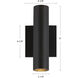 Lorna Wall Sconce Up/Down Light Wall Light in Black