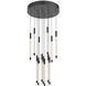 Motif LED 12.75 inch Black Multi-Pendant Ceiling Light