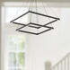 Piazza LED 23.63 inch Black Chandelier Ceiling Light