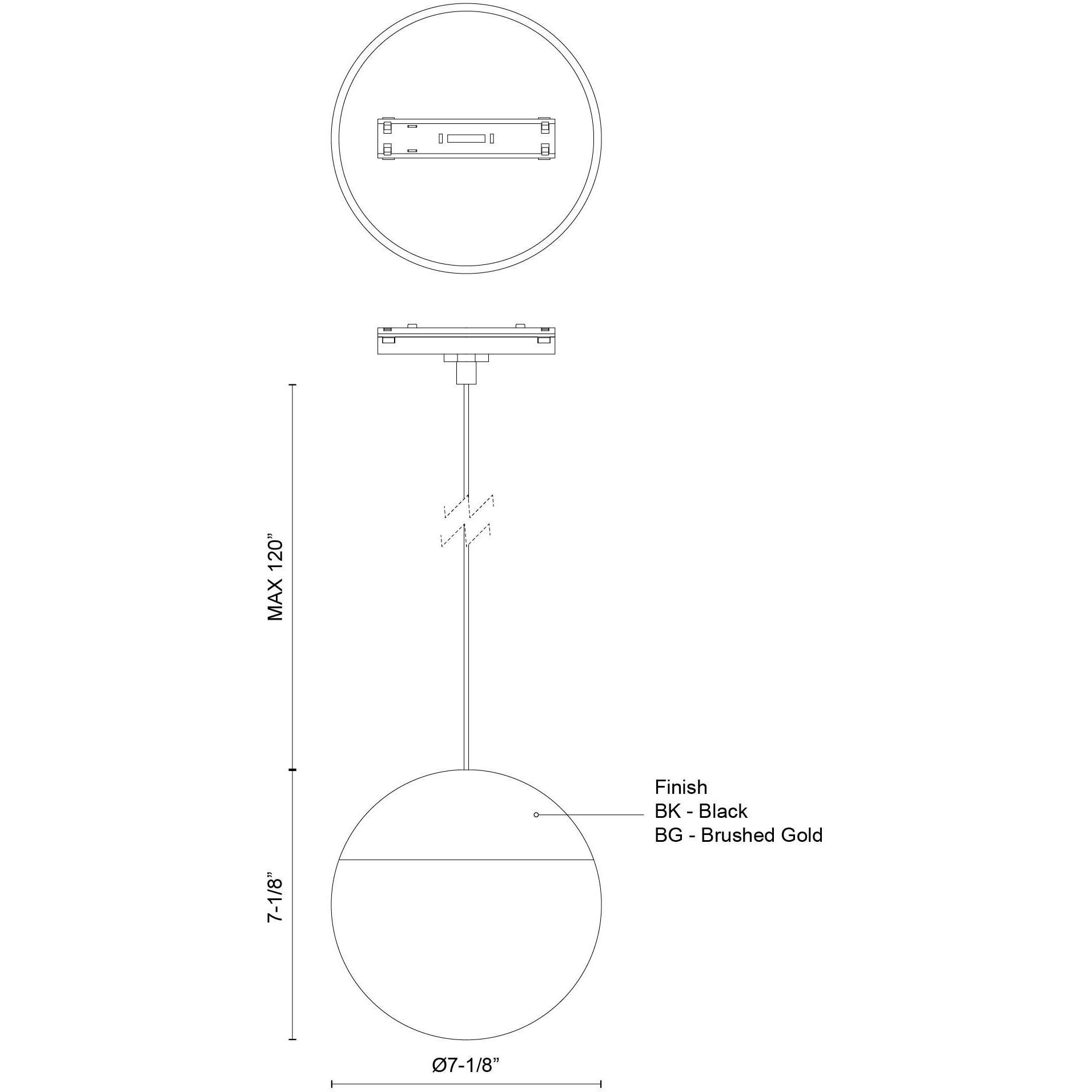 Monae 48V DC White Trilo Track Pendant Ceiling Light
