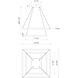 Piazza LED 23.63 inch Brushed Gold Chandelier Ceiling Light