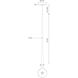 Taper LED 1.25 inch Chrome Pendant Ceiling Light
