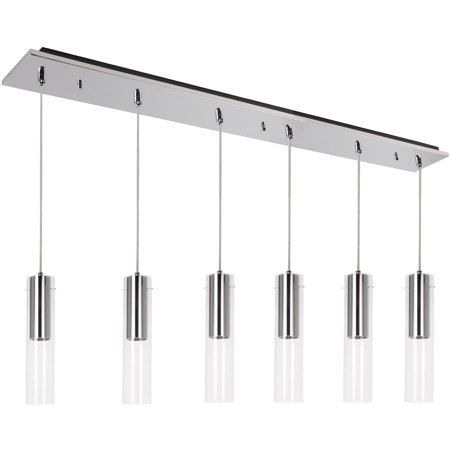 Lena Multi Pendant Ceiling Light in Chrome