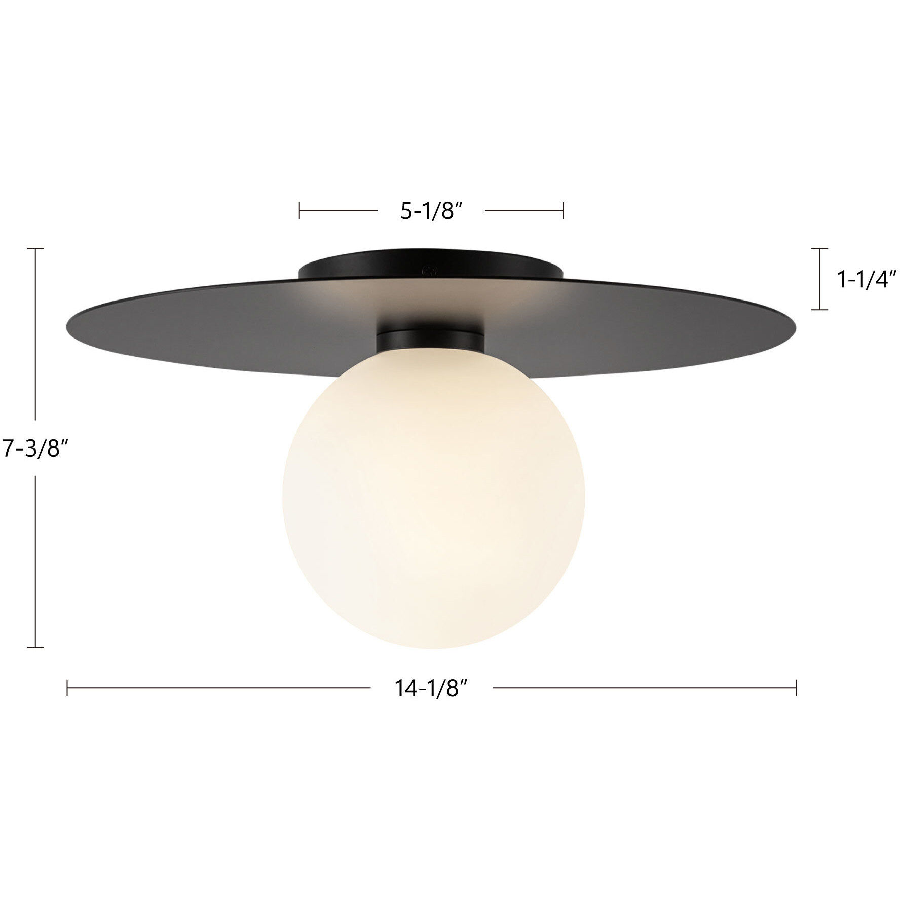 Elixir LED 14.13 inch Black Flush Mount Ceiling Light