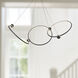 Isho LED 30.5 inch Black Chandelier Ceiling Light