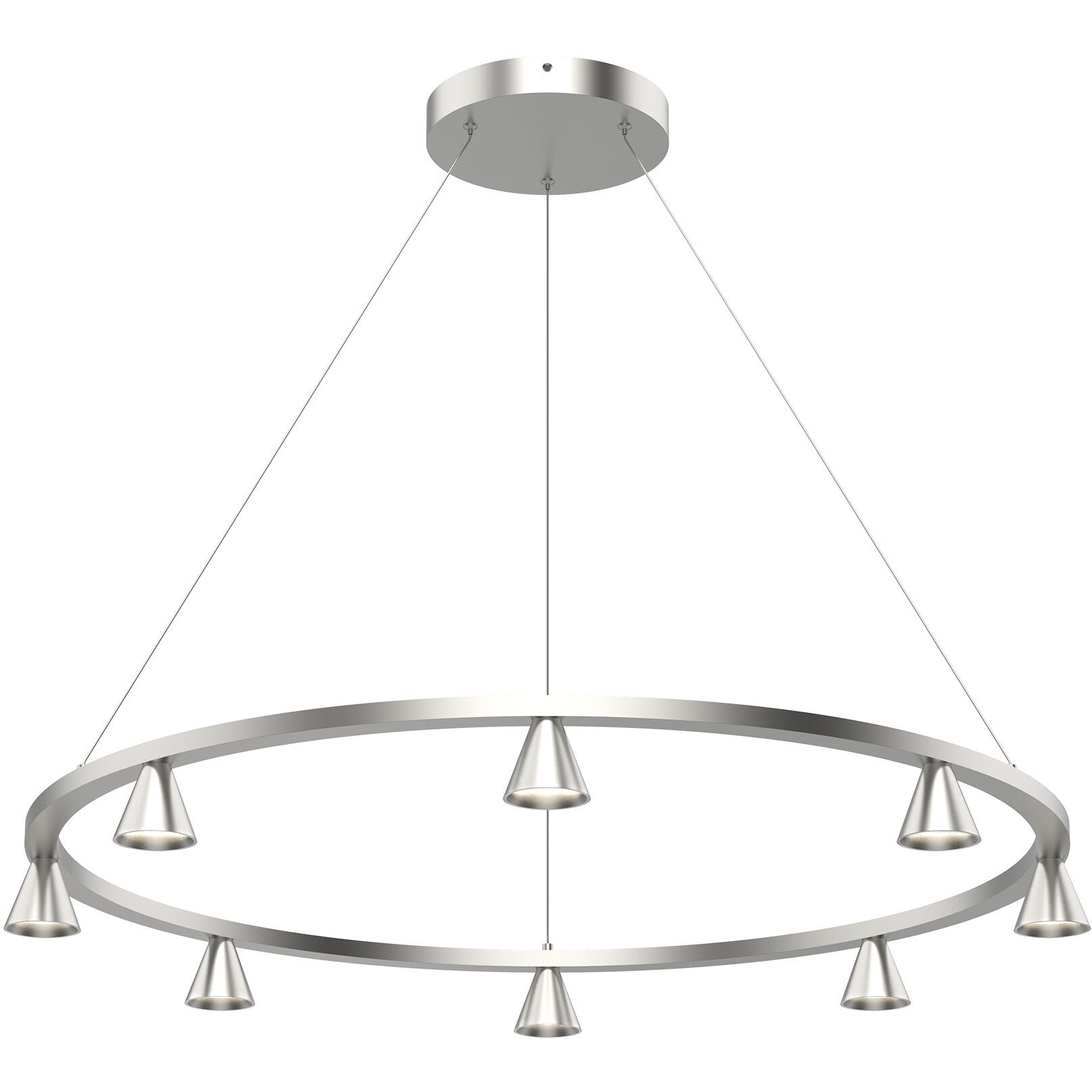 Dune LED 33.25 inch Brushed Nickel Chandelier Ceiling Light