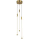 Motif LED 5.5 inch Brushed Gold Multi Pendant Ceiling Light