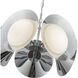 Cleo LED 16 inch Chrome Chandelier Ceiling Light