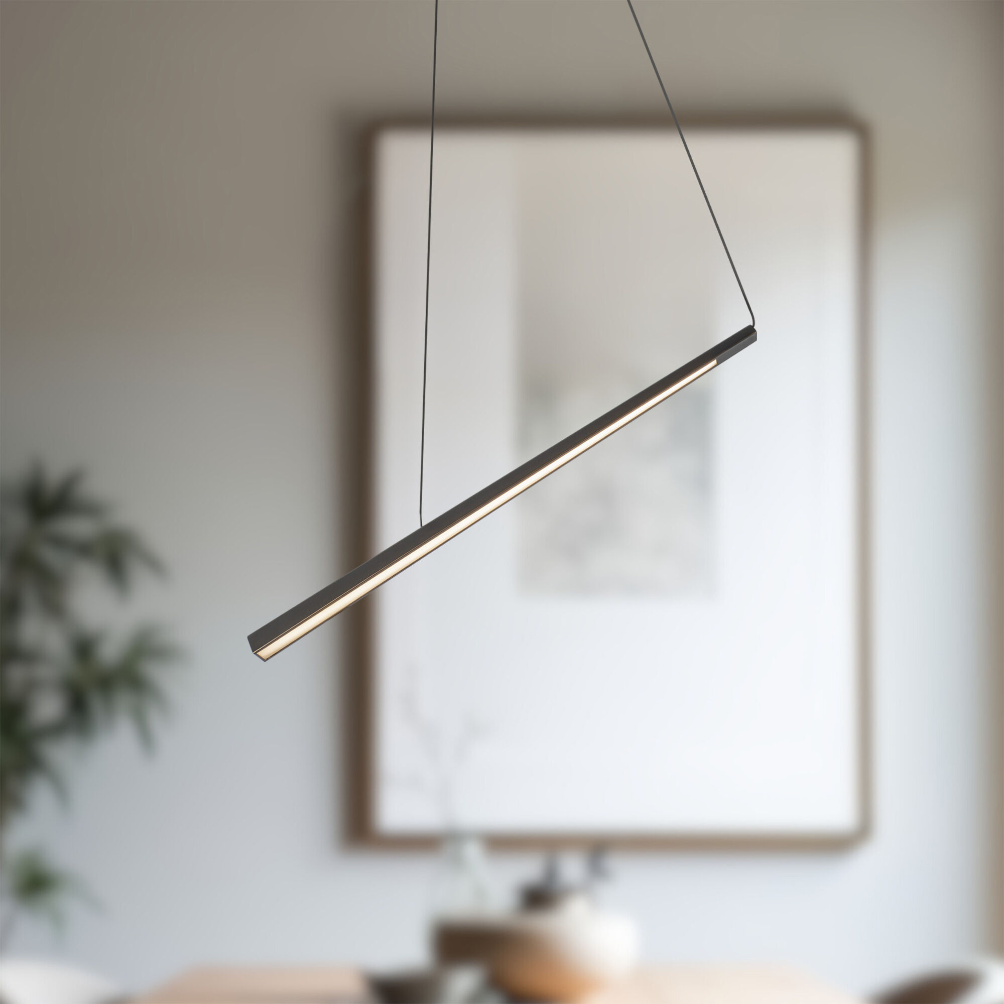 Lex LED 24.13 inch Urban Bronze Linear Pendant Ceiling Light