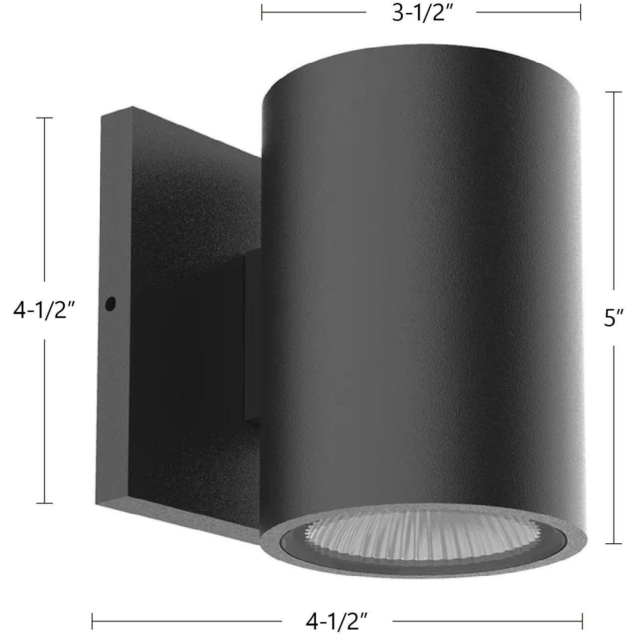 Nordic LED 5 inch Black Exterior Wall Sconce