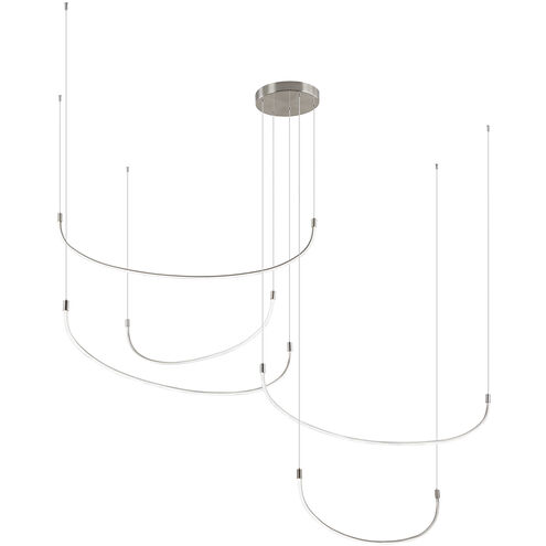 Talis LED 90.25 inch Brushed Nickel Multi-Pendant Ceiling Light