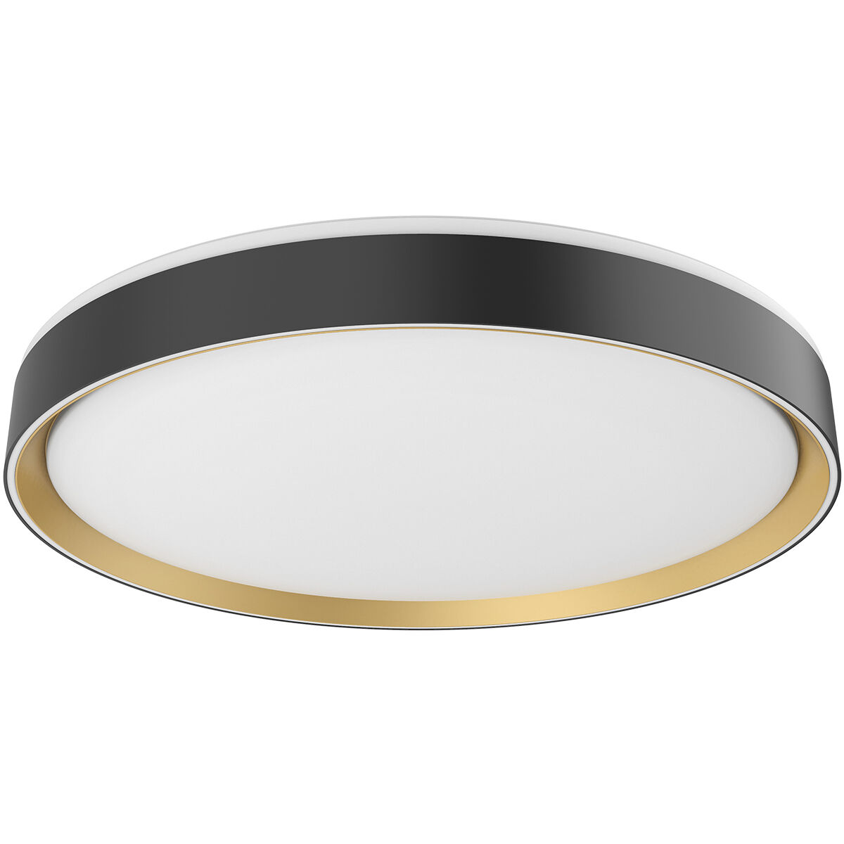 Essex LED 19.75 inch Black/Gold Flush Mount Ceiling Light in Black and Gold