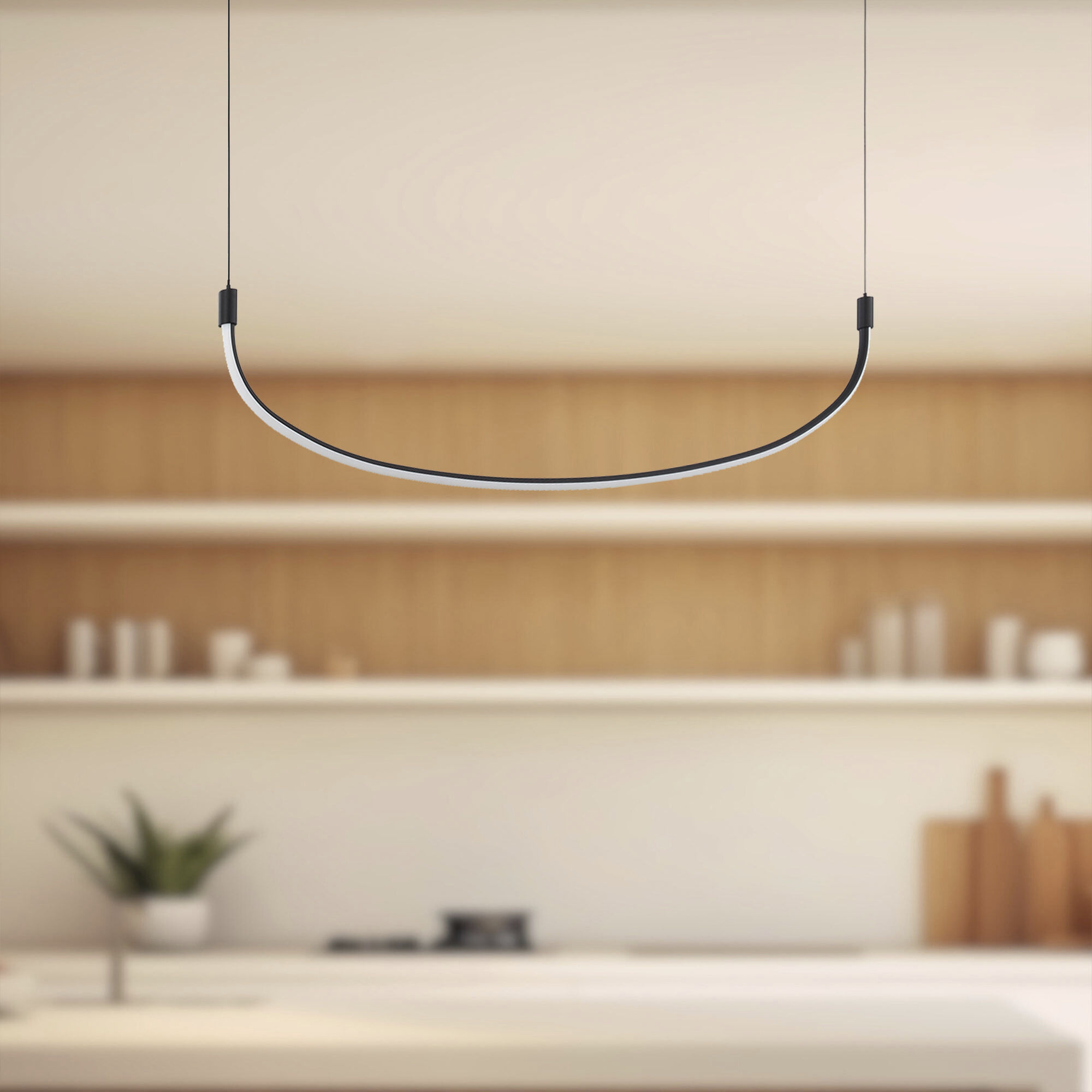 Talis LED 36.63 inch Black Linear Pendant Ceiling Light